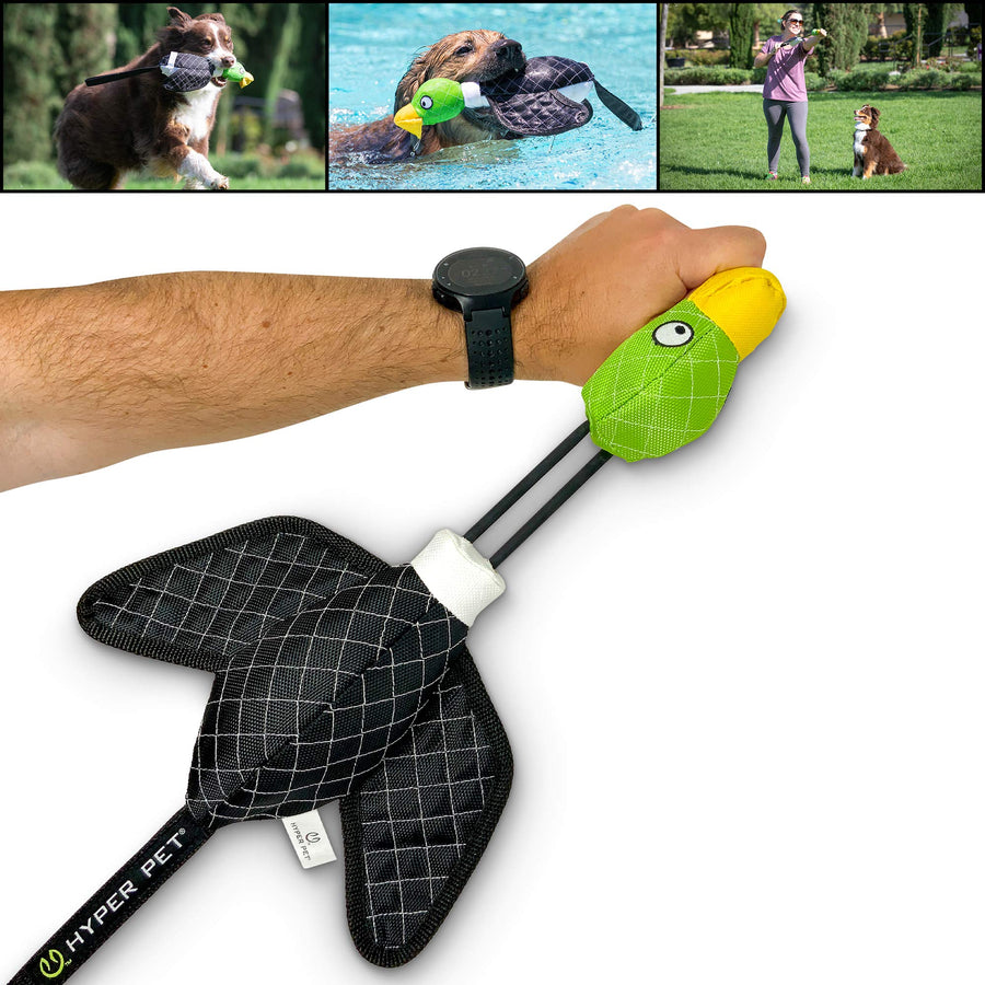 Flying Series Interactive Dog Toys - Large Duck Slingshot Fetching Dog Toy - Floats on Water