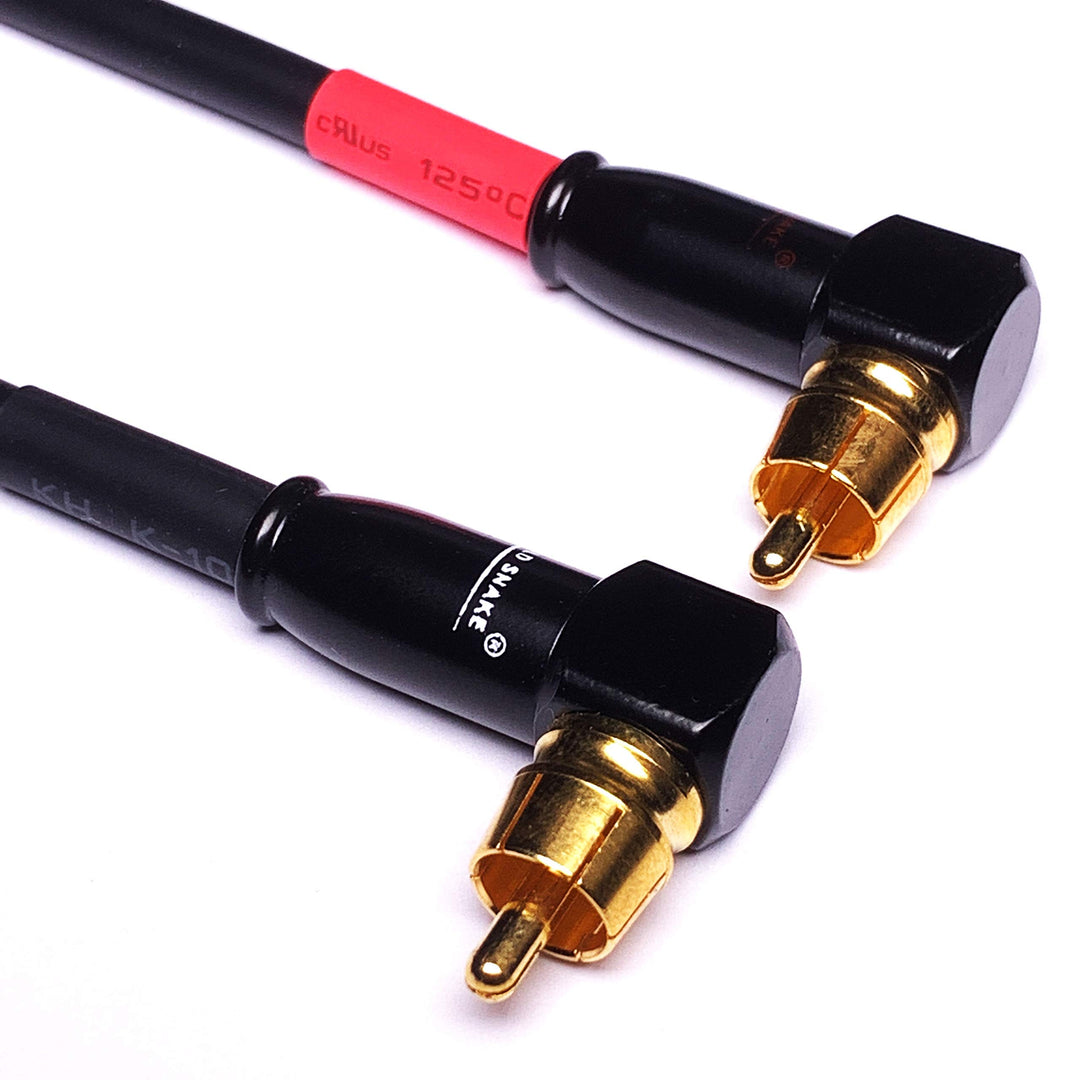 CESS-137-6i Right Angle RCA to RCA Preamp Jumpers Male 