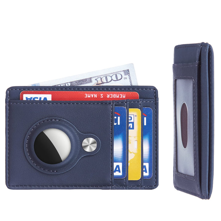 Hawanik Slim Minimalist Front Pocket Air Tag Wallet, Mens Wallet with Airtag Holder