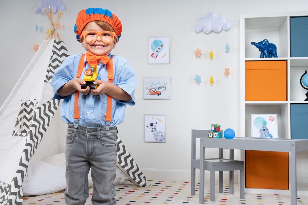 Dress Up Roleplay Set with Bow Tie, Suspenders, Hats, Glasses - For Toddlers