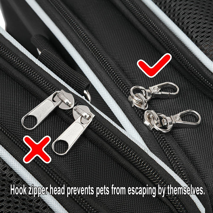 Frame Soft Surface pet Carrier, cat, Dog and Rabbit Airline-Approved pet Transport Carrier, Non-Collapse Deformation and Safety Special Zipper Hook Design.