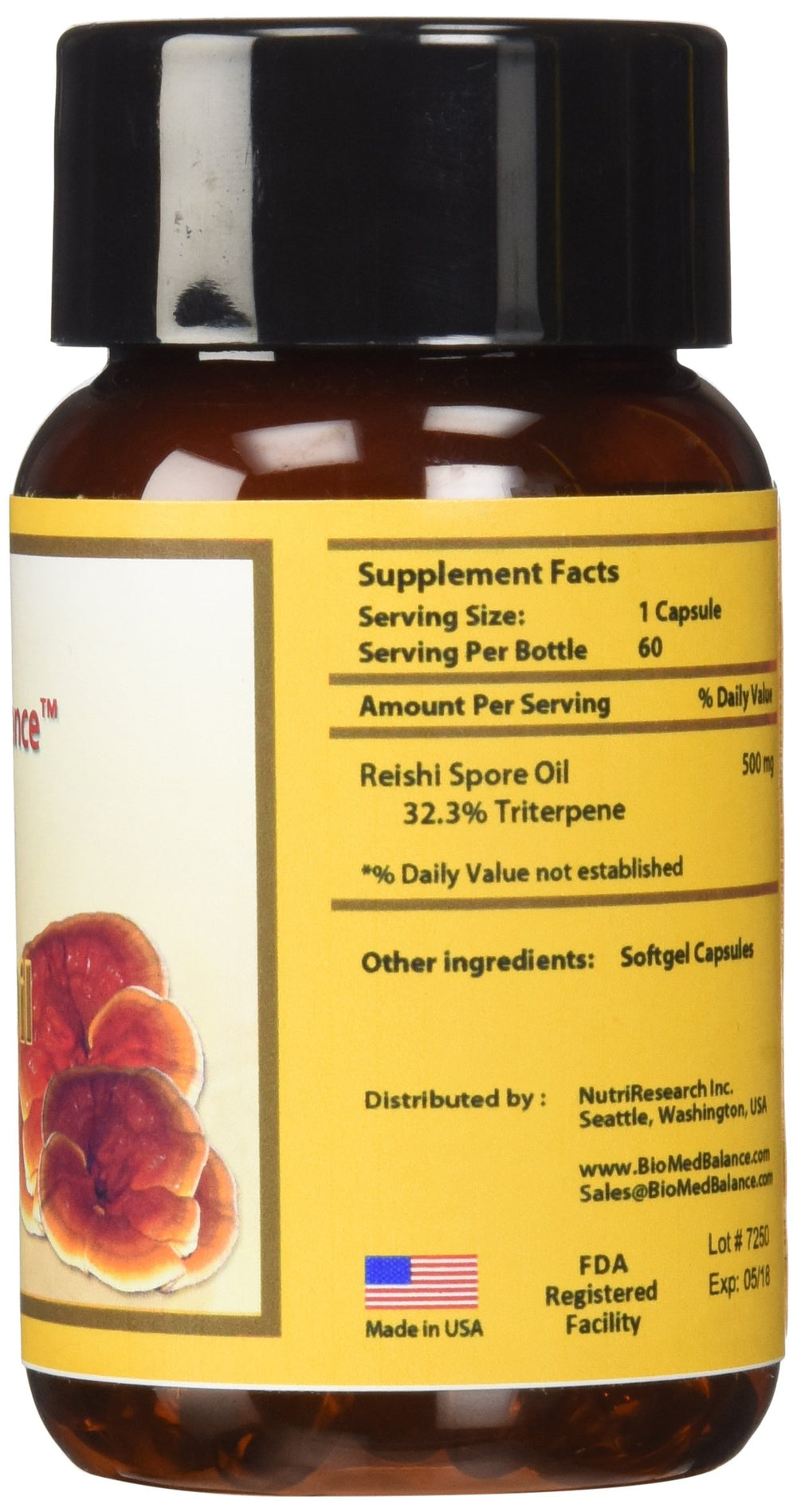 Reishi Spore Oil, 60 Count