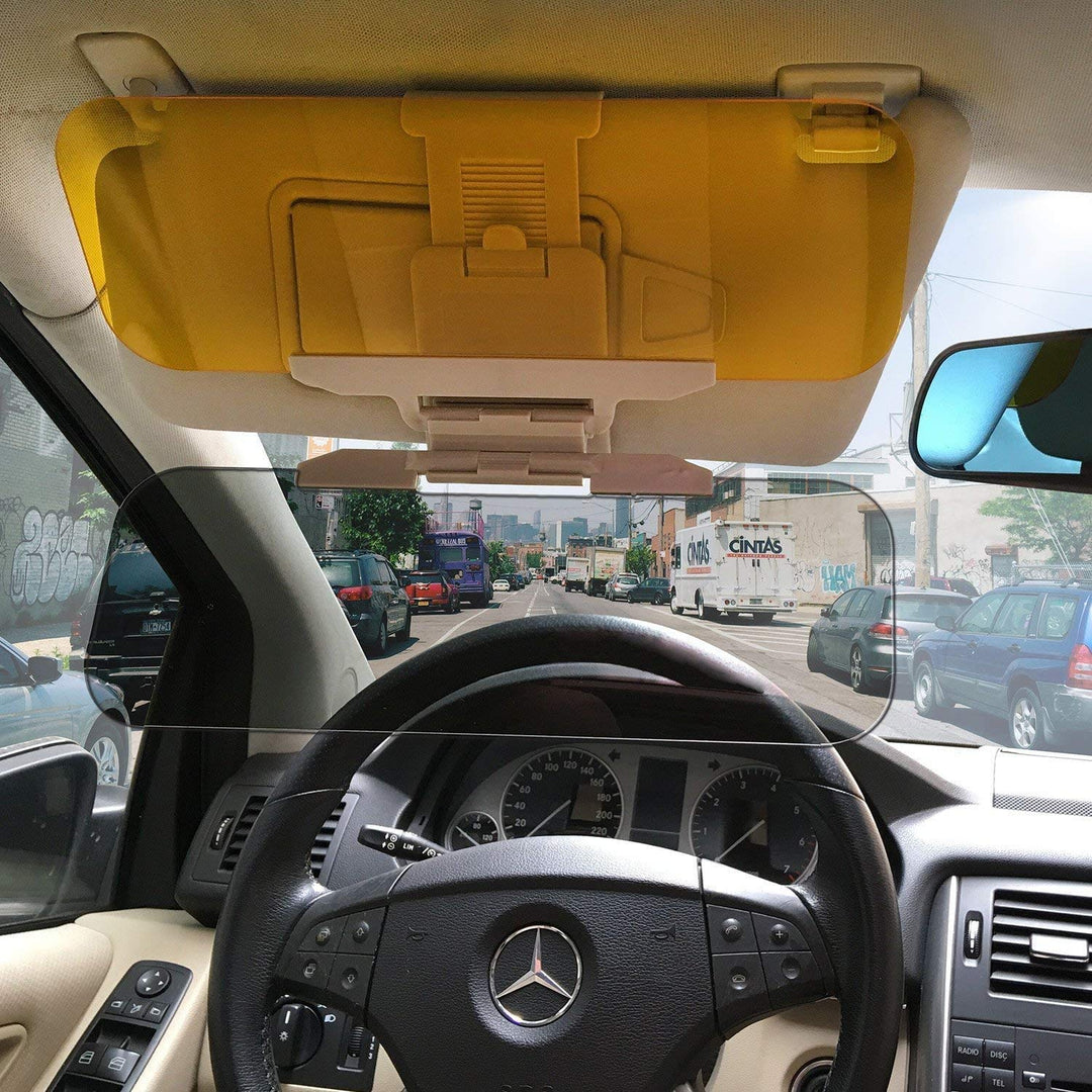 Car Sun Visor Extender Anti Glare Blocker HD Day Night Driving Visor Glare Sun Shield Tinted Lens Blocker Car Extender Visor Sunscreen Extendable Visor for Car Sun Windshield Glare Blocking Visor