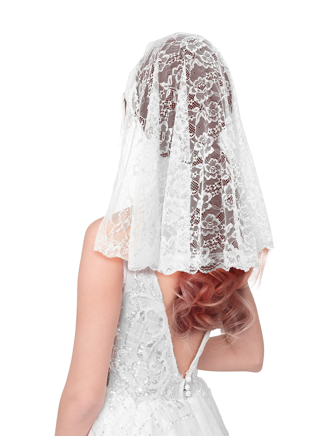Bencailor 2 Pcs Lace Veils for Church Mantilla Catholic