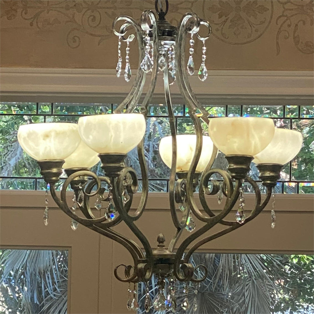 15Pcs Clear Teardrop Crystal Chandelier,Crystal Pendants for Light Lamp &amp; Window,Hanging Crystal Prism Decor(Gold Pinning,Angel Tears Series)