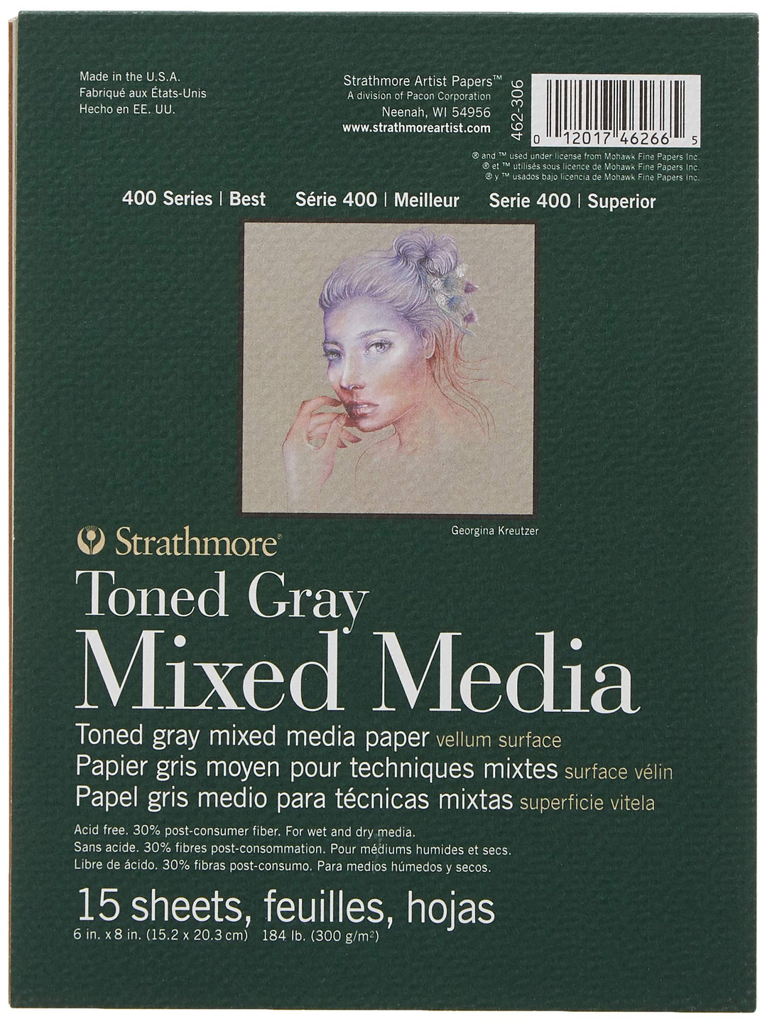 Toned Mixed Media Paper Toned Grey 6X8-15 Sheets -62462306