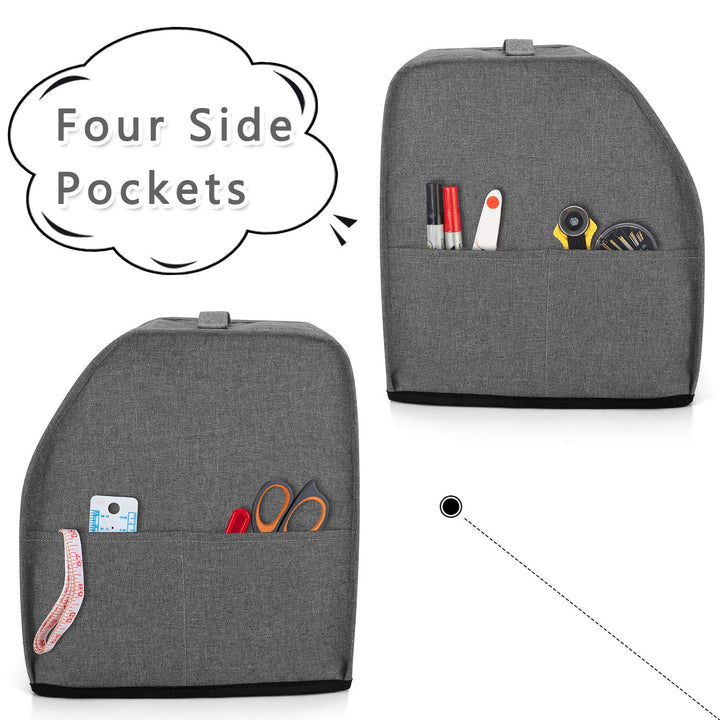 LUXJA Serger Machine Cover with Storage Pockets, Serger