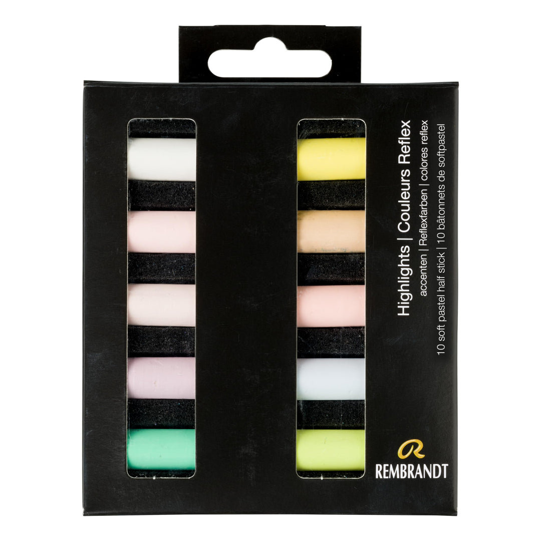 Rembrandt Soft Pastel Micro Set, 10-Piece Half Sticks, 