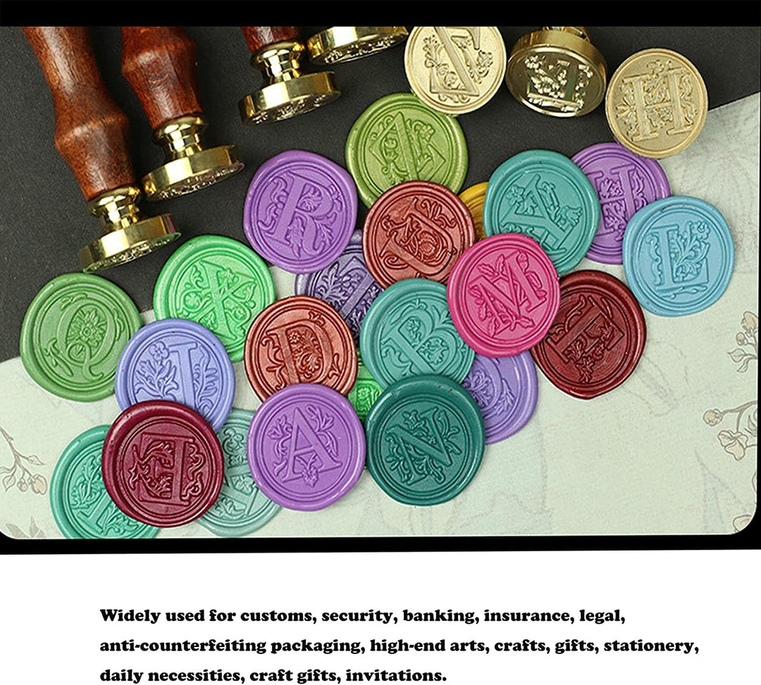 iTERYOU 2Pcs Letter Q Wax Seal Stamp with Gift Box, A t