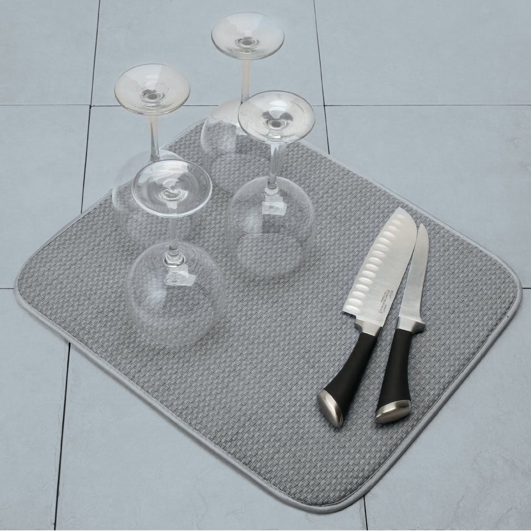 Norpro 18 by 16-Inch Microfiber Dish Drying Mat, Grey (