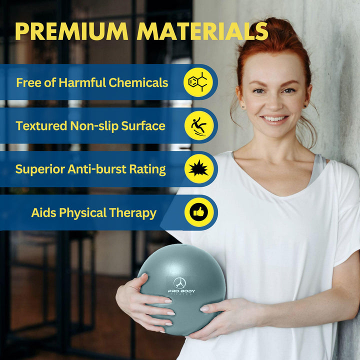 Ball Small Exercise Ball, 9 Inch Barre Ball, Mini Soft Yoga Ball, Workout Ball for Stability, Barre, Ab, Core, Physio and Physical Therapy Ball at Home Gym &amp; Office (Blue)