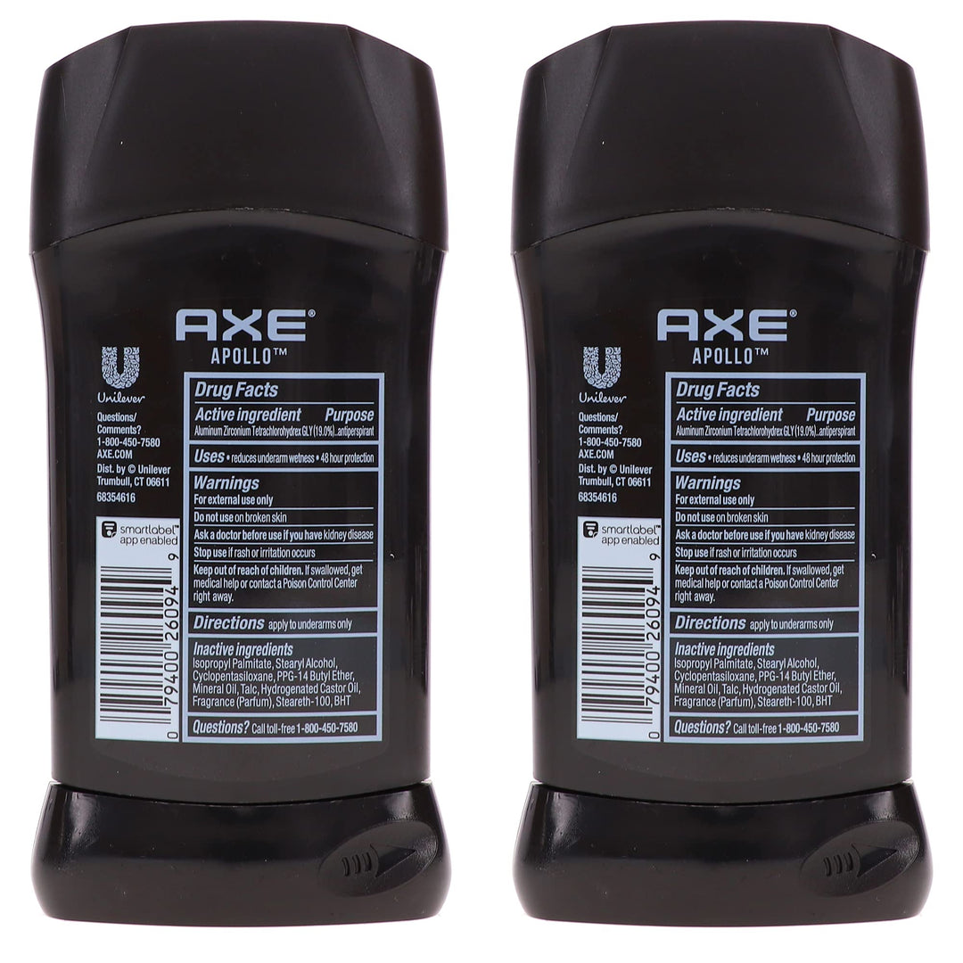 Axe Dry Anti Perspirant, Invisible Solid, Apollo, 2.7 Oz. (Pack Of 2)