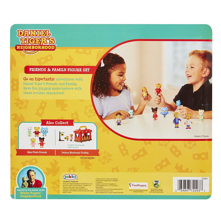 Daniel Tiger&#39;s Neighborhood Friends &amp; Family Figure Set (10 Pack) Includes: Daniel, Friends, Dad &amp; Mom Tiger, Tigey &amp; Exclusive Figure Pandy [Amazon Exclusive]