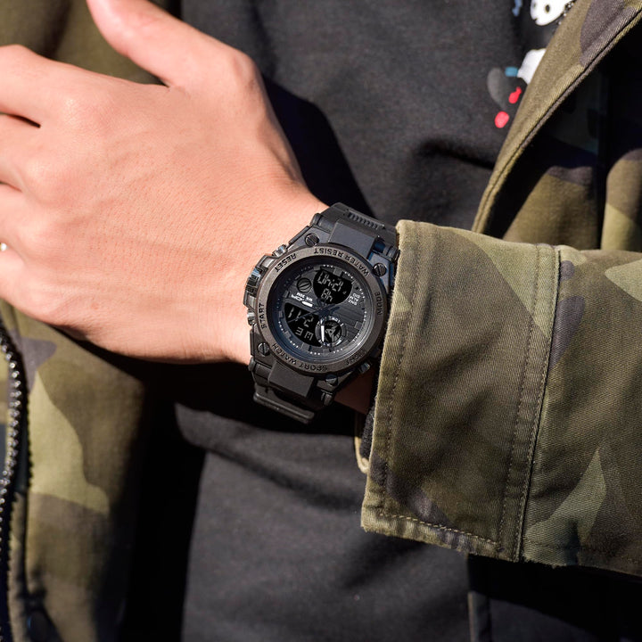 Men&#39;s Military Watch Outdoor Sports Electronic Watch Tactical Army Wristwatch LED Stopwatch Waterproof Digital Analog Watches