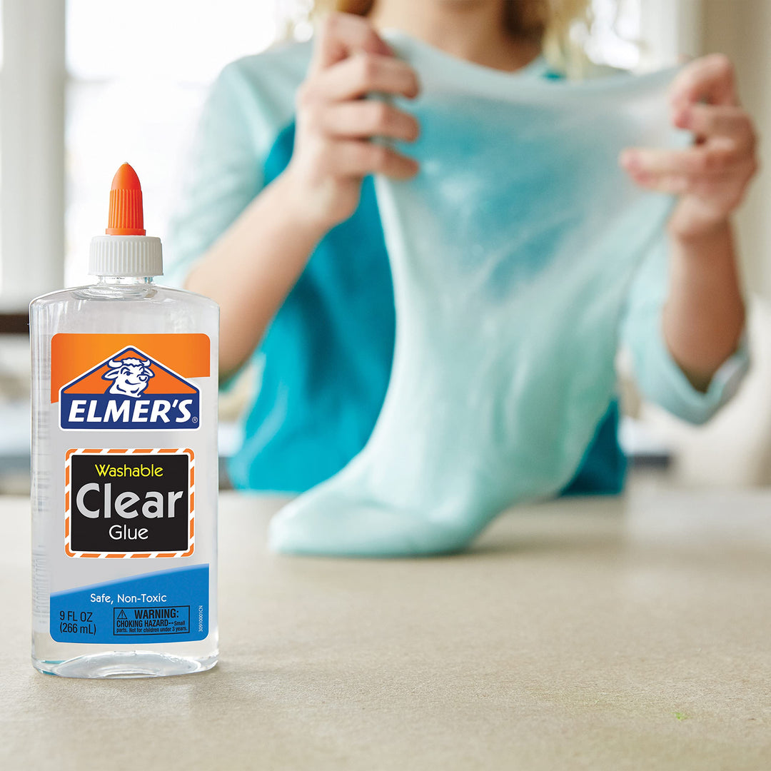Elmer&#39;s Liquid School Glue, Clear, Washable, 9 Ounces, 1 Count