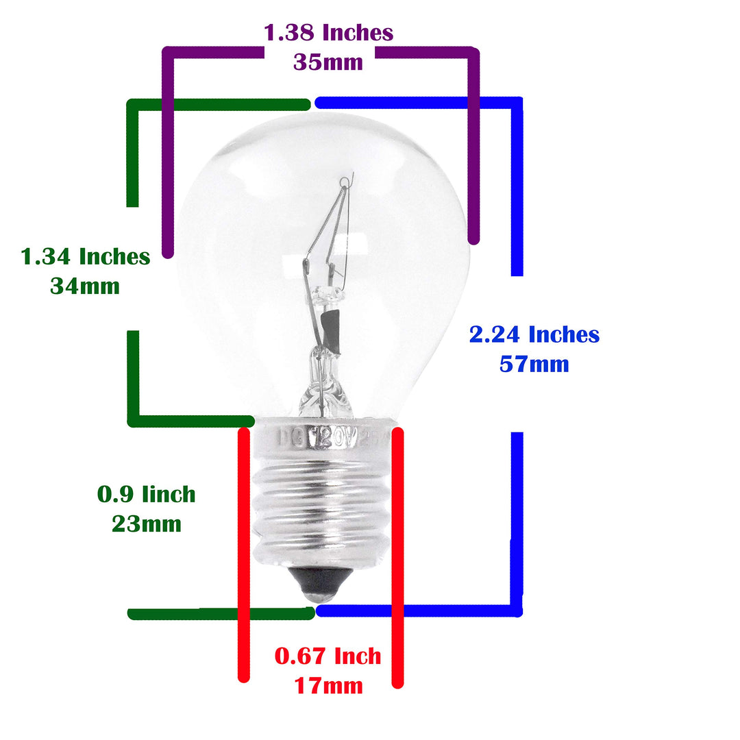 Lava Lamp Light Bulb 25 Watt S11 E17 120v Glitter Lamp Bulb - Lava Lamp Replacement Bulb 25w – Dimmable Warm White Lava Light Bulb for Lava Lamp 6-Pack