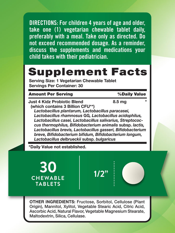 Nature&#39;s Truth Probiotics for Kids | 30 Chewabl