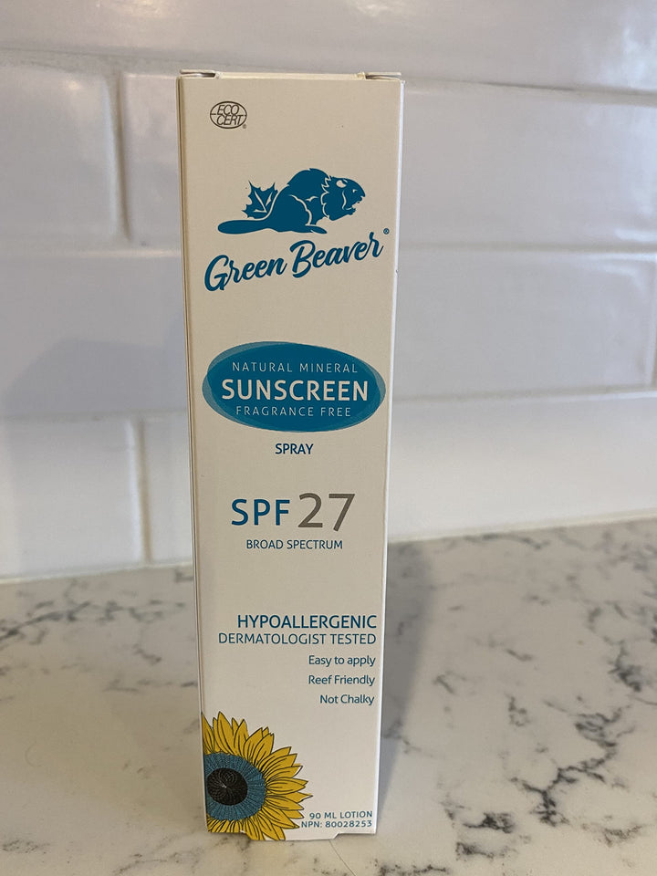 Green Beaver All-Natural Mineral Sunscreen SPF 27 Spray Adult 90ml