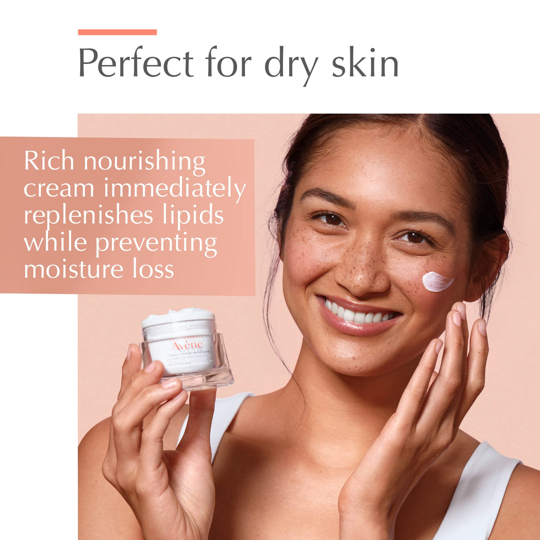 Eau Thermale Avène Revitalizing Nourishing Cream, Ultra Nourishing Face Moisturizer, Non-comedogenic 1.6 fl. oz.