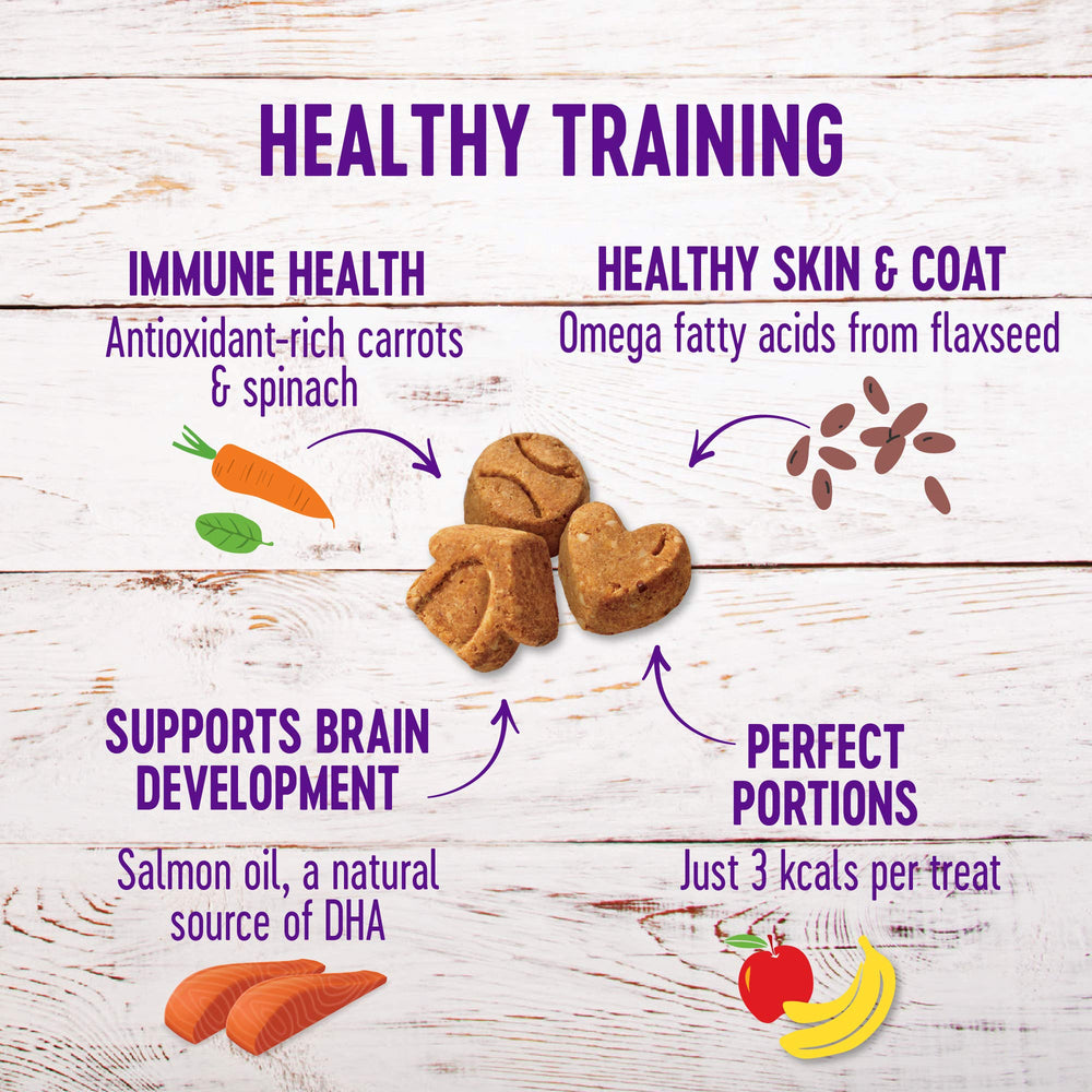 Puppy Treats, Natural, Training Treat, Grain Free, Crunchy Chicken & Carrot (6 Ounce bag)