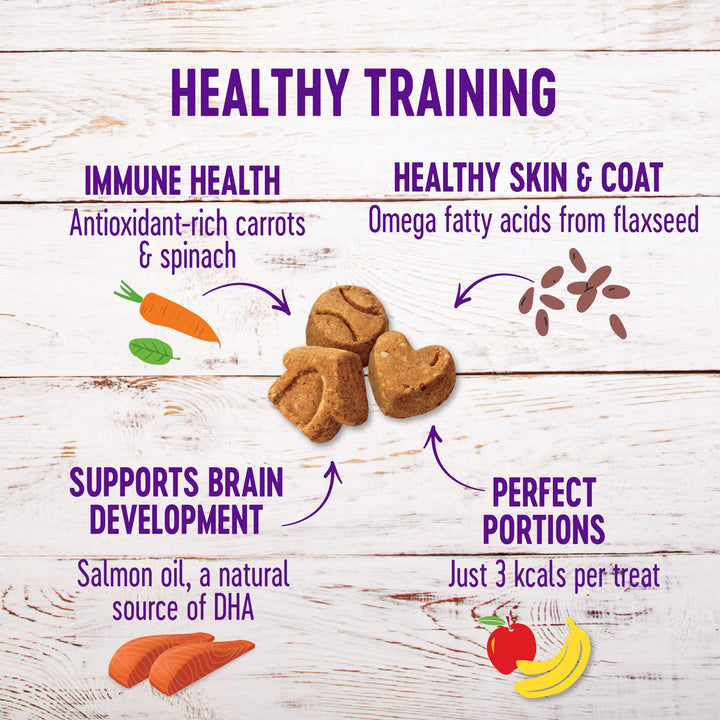 Puppy Treats, Natural, Training Treat, Grain Free, Crunchy Chicken &amp; Carrot (6 Ounce bag)