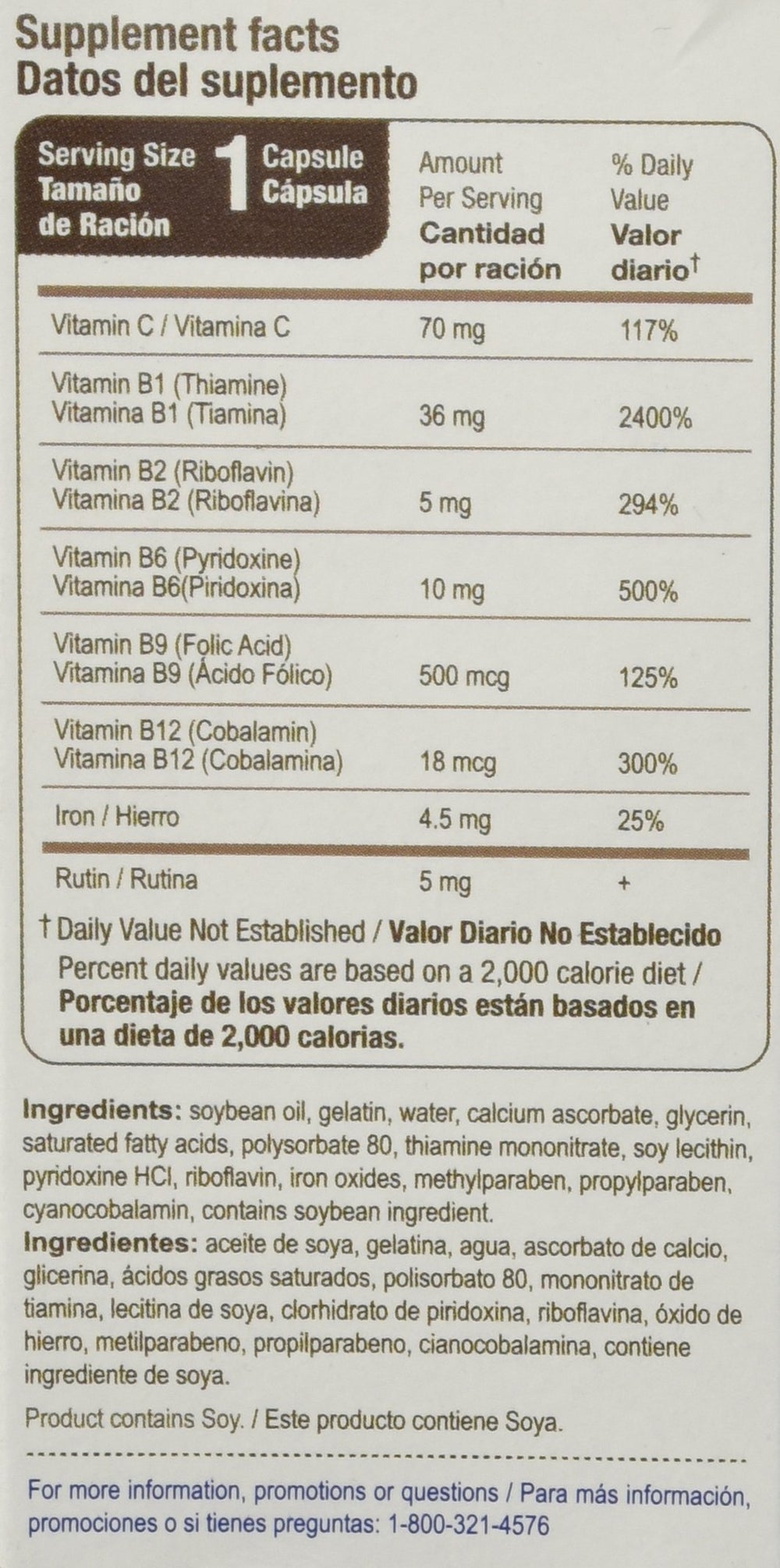 Bedoyecta Multivitamin Contains Iron, Folic Acid, Vitam
