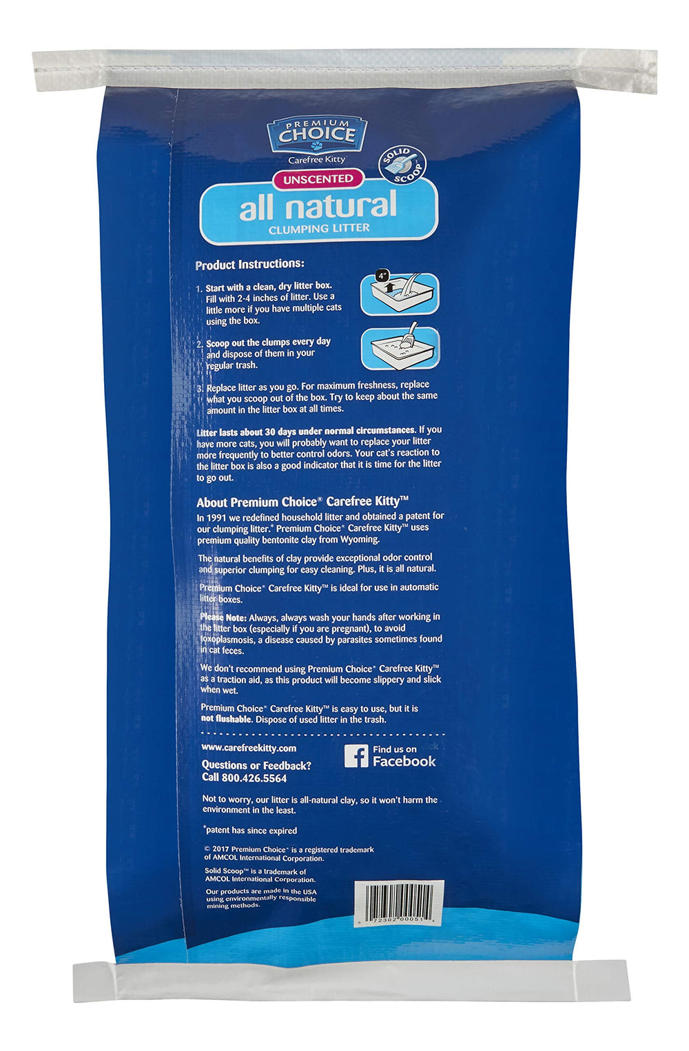 Carefree Kitty Unscented All-Natural Clumping Cat Litter - 25lb Bag (Packaging May Vary)