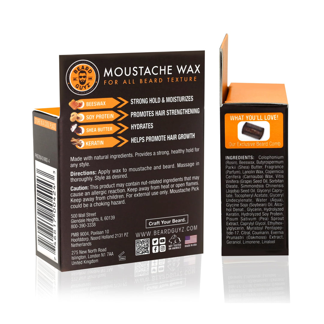Moustache Wax with Grotein