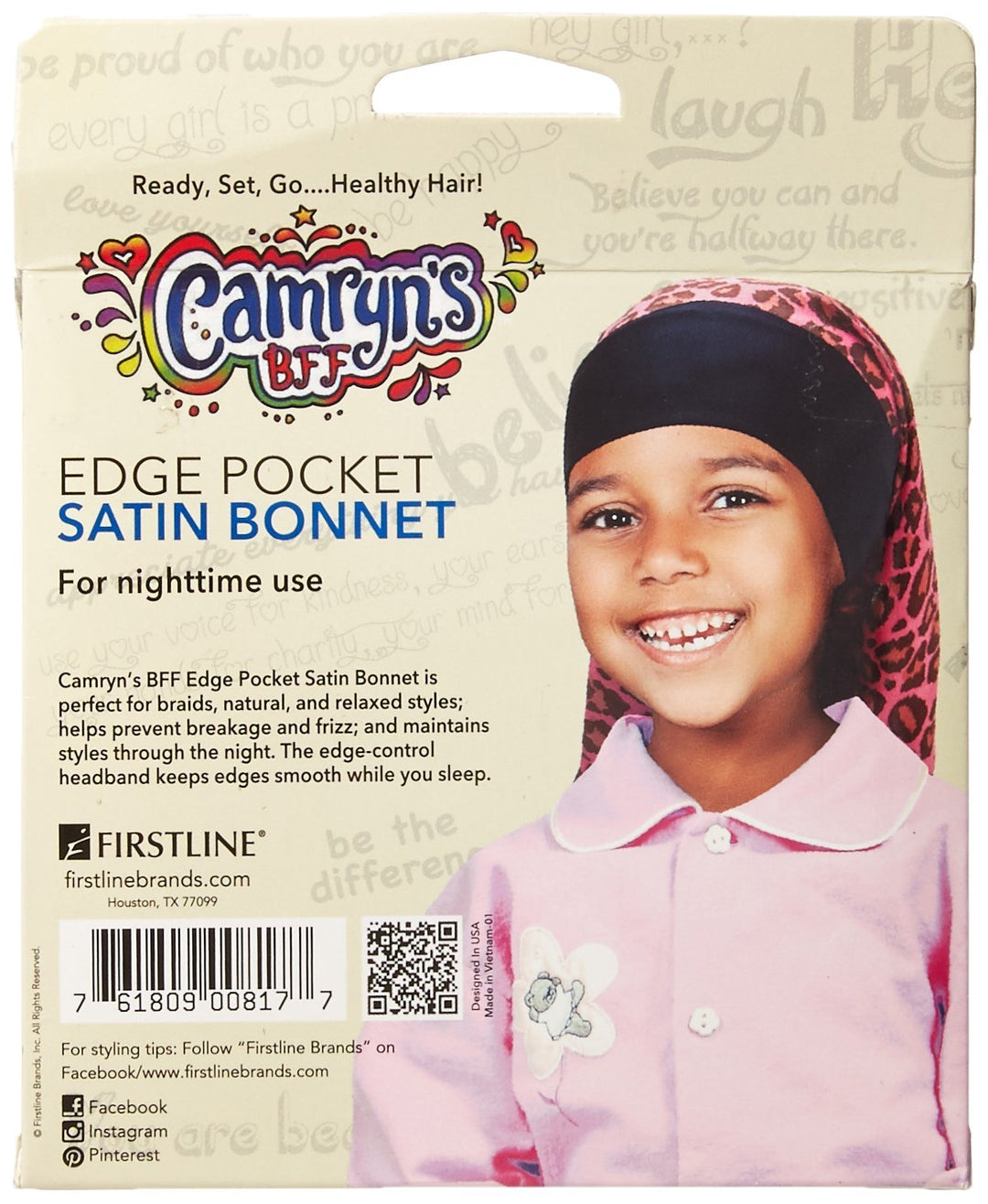 Camryn&#39;s BFF Satin Edge Pocket Bonnet MULTI-COLORED