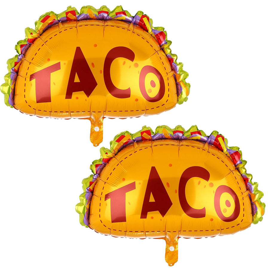 2 Pcs Mexico Taco Big Mylar Foil Balloon Mexican Final Fiesta Theme Party Baby Shower Decoration