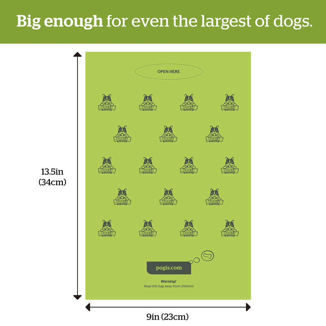 Pogi’s Dog Poop Bags - 30 Rolls (450 Doggie Poop Bags) - Leak-Proof Dog Waste Bags - Scented, Ultra Thick, Extra Large Poop Bags for Dogs