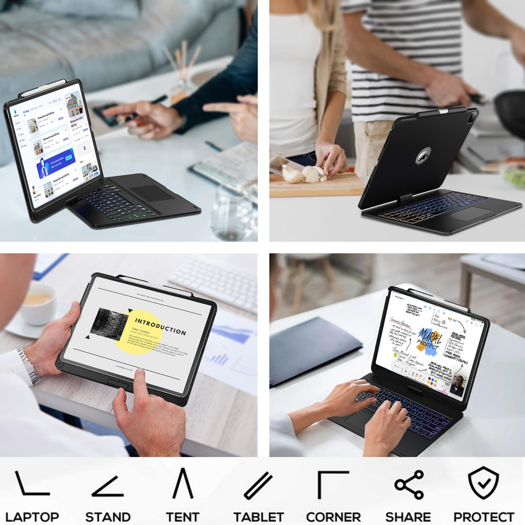 edaiser Swivel Keyboard Case for Apple iPad Pro 12.9 in