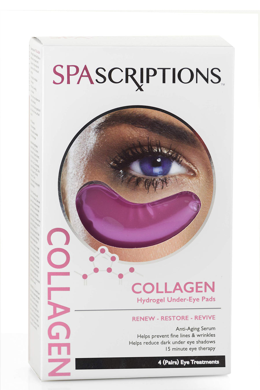 SPASCRIPTIONS COLLAGEN Hydrogel Under-Eye Pads. Anti-Ag