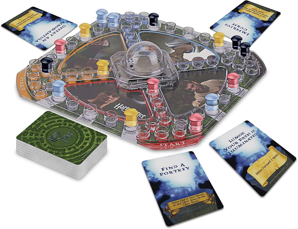 Pressman Harry Potter Triwizard Maze Game - Classic Pop 'N' Race Gameplay with A Magical Twist Blue, 5