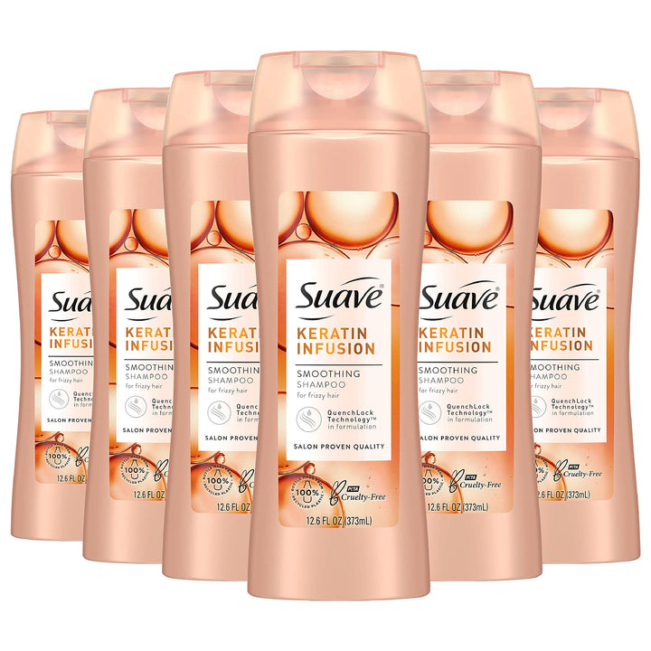 Suave Professionals Smoothing Shampoo, Keratin Infusion 12.6 Ounce, (Value Pack of 6)