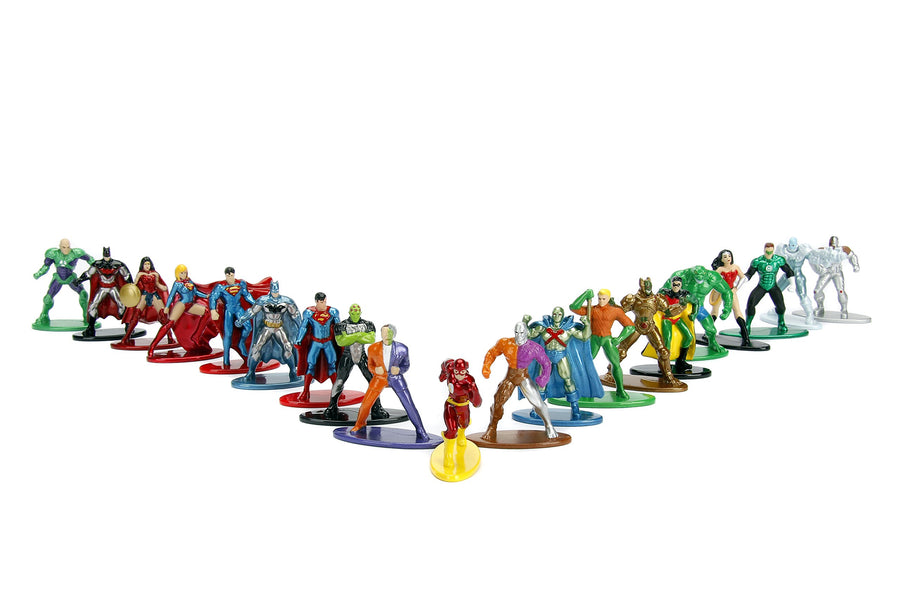 DC Comics 1.65 Die-cast Metal Collectible Figures 20-Pack Wave 1, Toys for Kids and Adults, Multi-Color (84409)