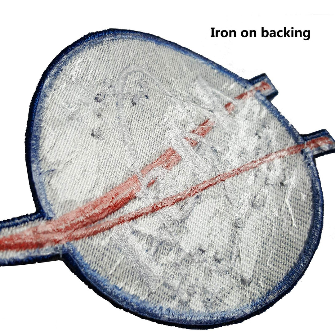 NASA Patches 6 Pieces,Embroidered Iron On/Sew On Space Patches,US Flag Patch (Iron on/Heat Transfer Backing) 1