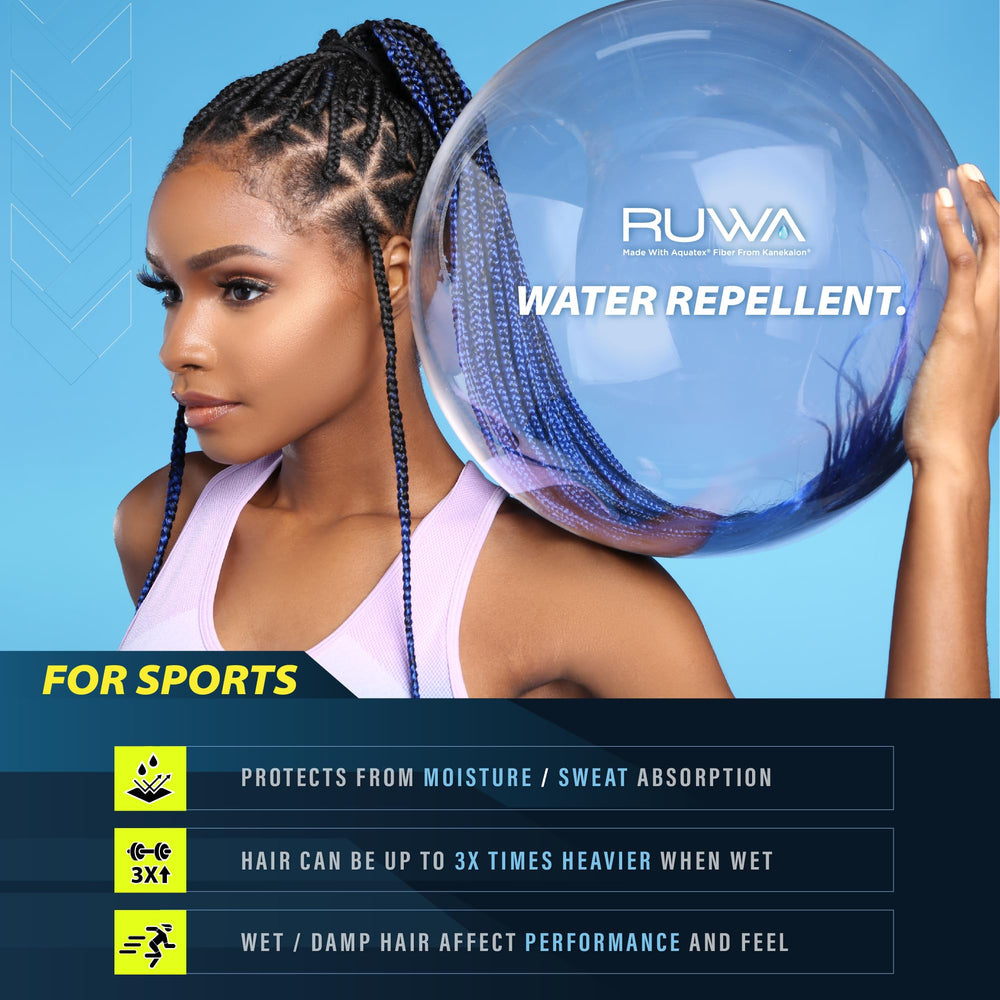 [MULTI PACKS DEAL] SENSATIONNEL AFRICAN COLLECTION KANEKALON AQUATEX PRE-LAYERED SYNTHETIC BRAID 48 / WATER-REPELLENT - 3XRUWA (1PACK, 1B)