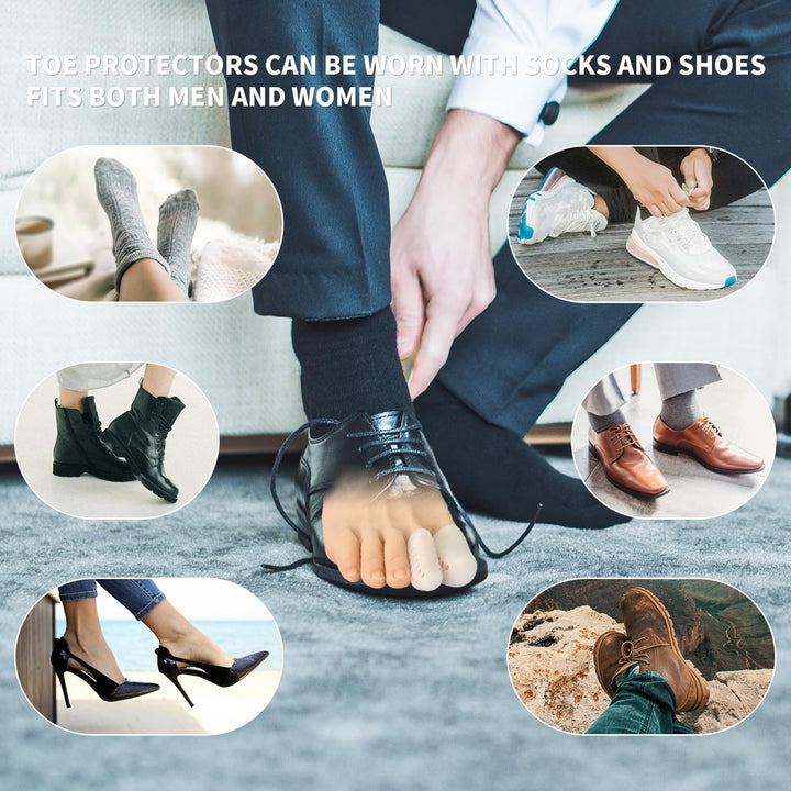 Niupiour Toe Protectors, White, 14 Piece Assortment