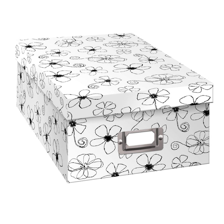 B-1BW Photo Storage Box, Floral Design