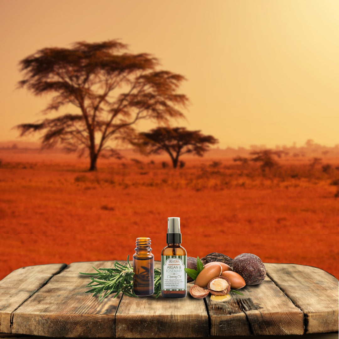 Argan &amp; Rosemary Cleansing Oil | Deep Pore Treatment, Bacteria Remover, Vitamin E Oil | All Skin Types - 2 oz