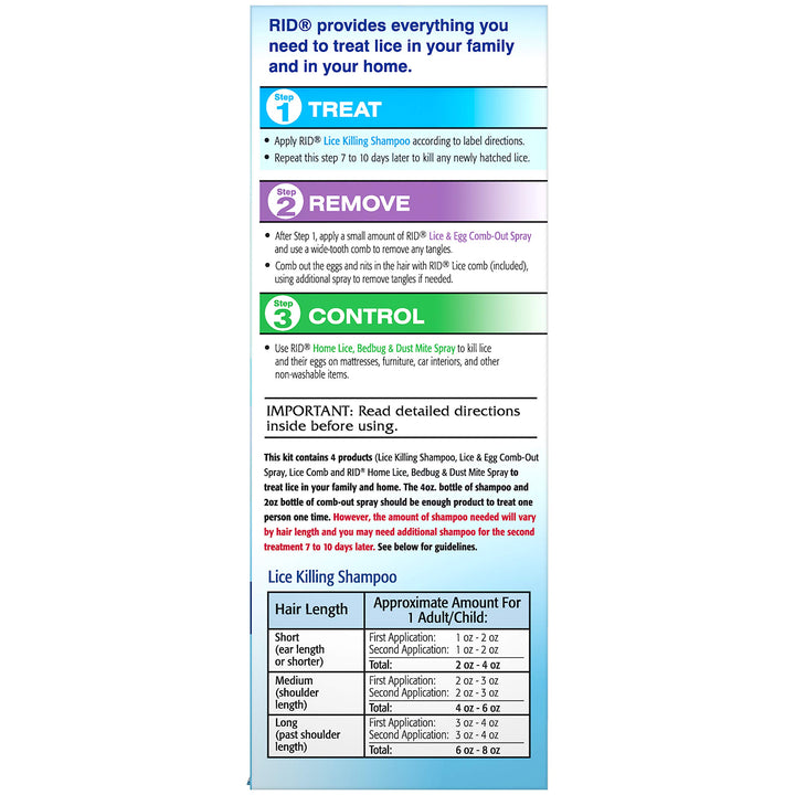 RID Complete Lice Elimination 3 Item Kit