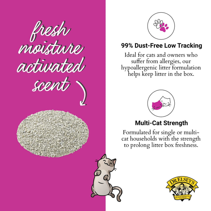 Precious Cat Elsey&#39;s Ultra Scented Cat Litter,18 Lb/8.16 Kg (Pack May Vary) Clay