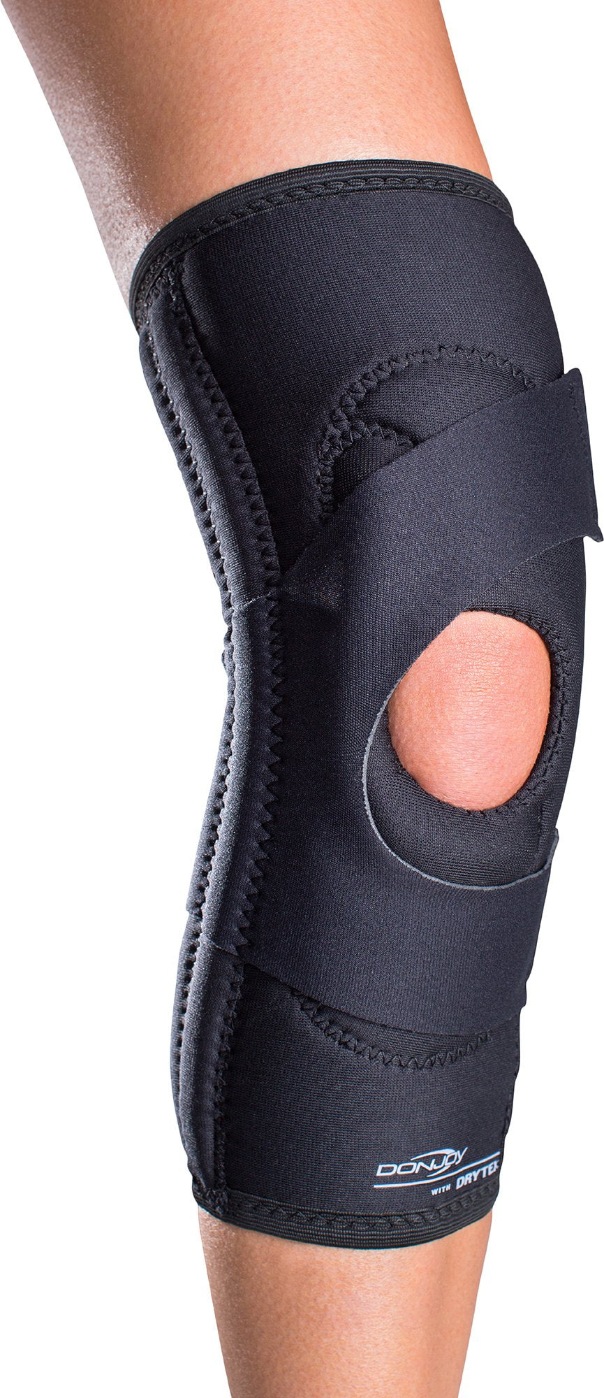 DonJoy Lateral J Patella Knee Support Brace without Hinge: Drytex, Left Leg, Large