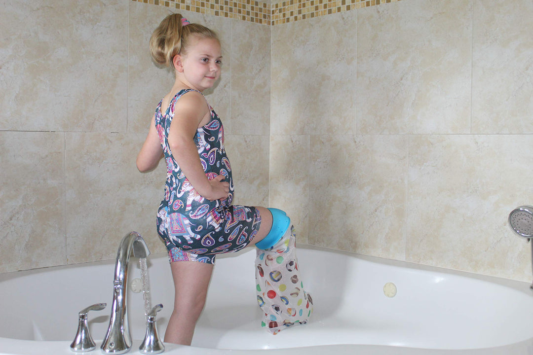 EZWashka Kids Cast Cover for Showering Foot; Waterproof