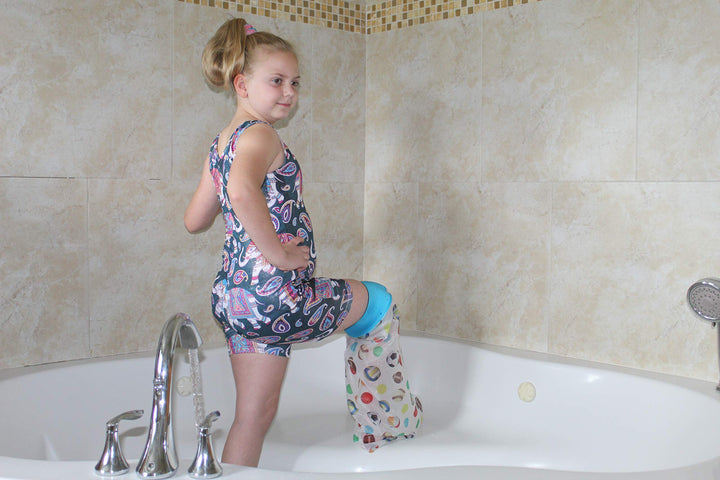 EZWashka Kids Cast Cover for Showering Foot; Waterproof