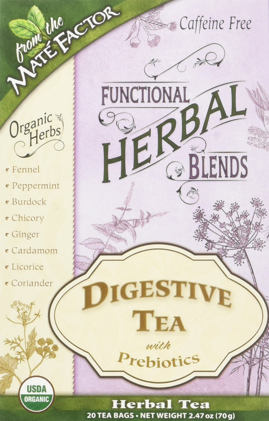 Mate Factor Functional Herbal Blends - Digestive Tea wi