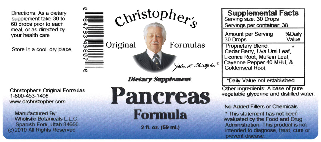 Pancreas Formula Dr. Christopher 2 oz Liquid