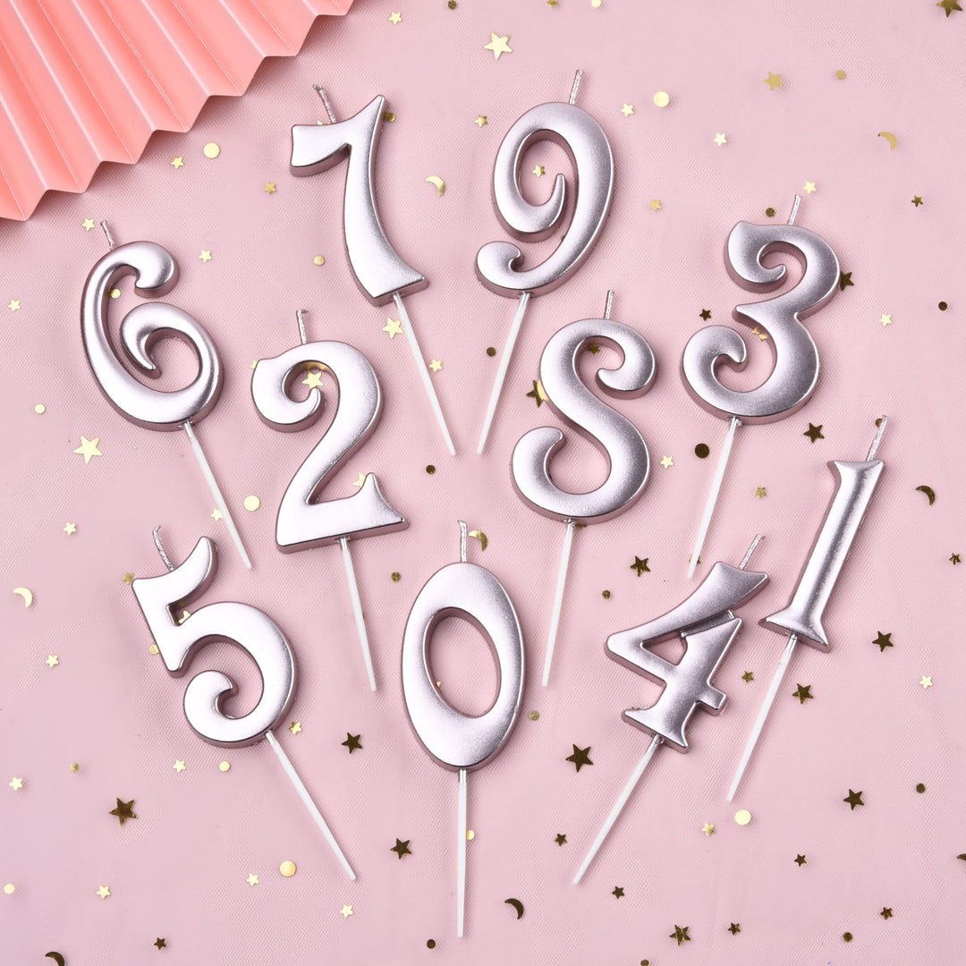 10-Count 0-9 Rose Gold Number Birthday Candles, Number One Birthday, Rose Gold Number Candles, Party Celebration, Baby Showers