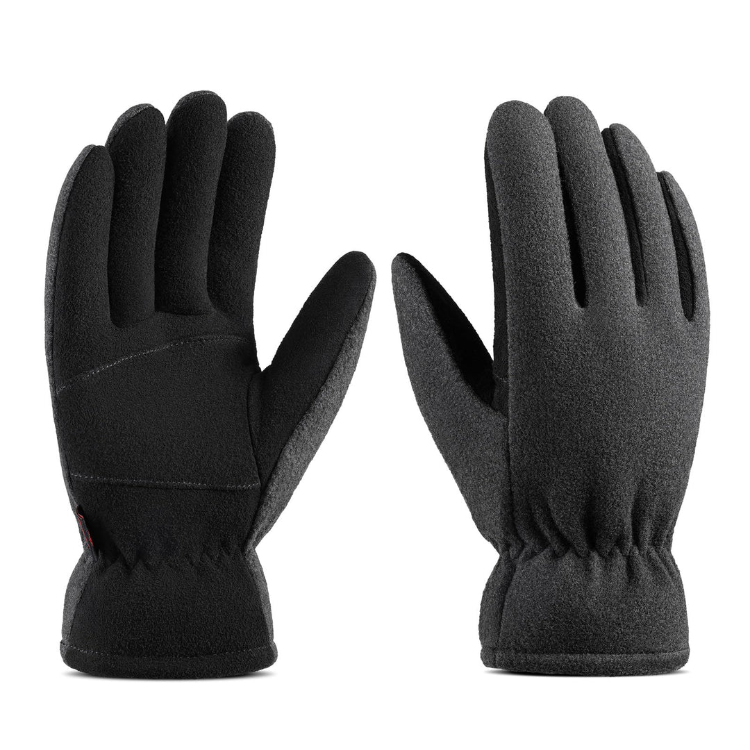 Winter Gloves, -20°F(-29) Cold Proof Thermal Work Glove - Deerskin Suede Leather Palm and Polar Fleece Back with Heatlok Insulated Cotton - Hands Warm in Cold Weather for Women and Men